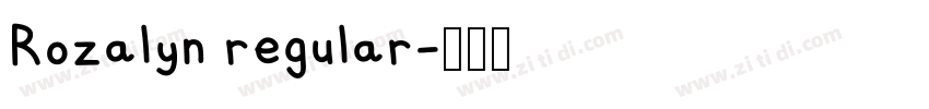Rozalyn regular字体转换